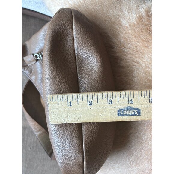 The Sak Brown Genuine Leather Shoulder Bag Classic Elegant Style - Picture 12 of 14